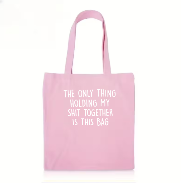 The "Holding It Together" Bull Denim Tote Bag