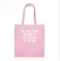 The "Holding It Together" Bull Denim Tote Bag